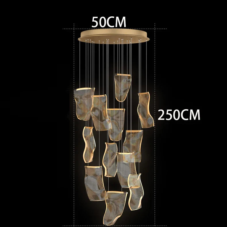 Modern home decor led lights pendant light lamps forstaircase Chandeliers for living room hanging light indoor lighting