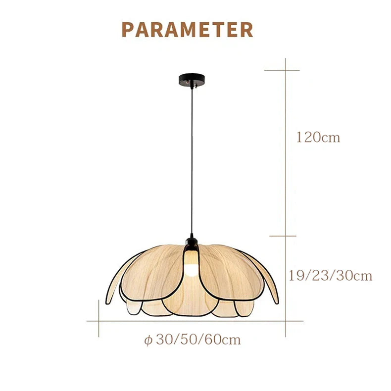 Vintage Hand-Woven Lotus Dining Room Chandelier Bedroom Living Room Lamp European And American art Atmosphere lighting Lamps E27