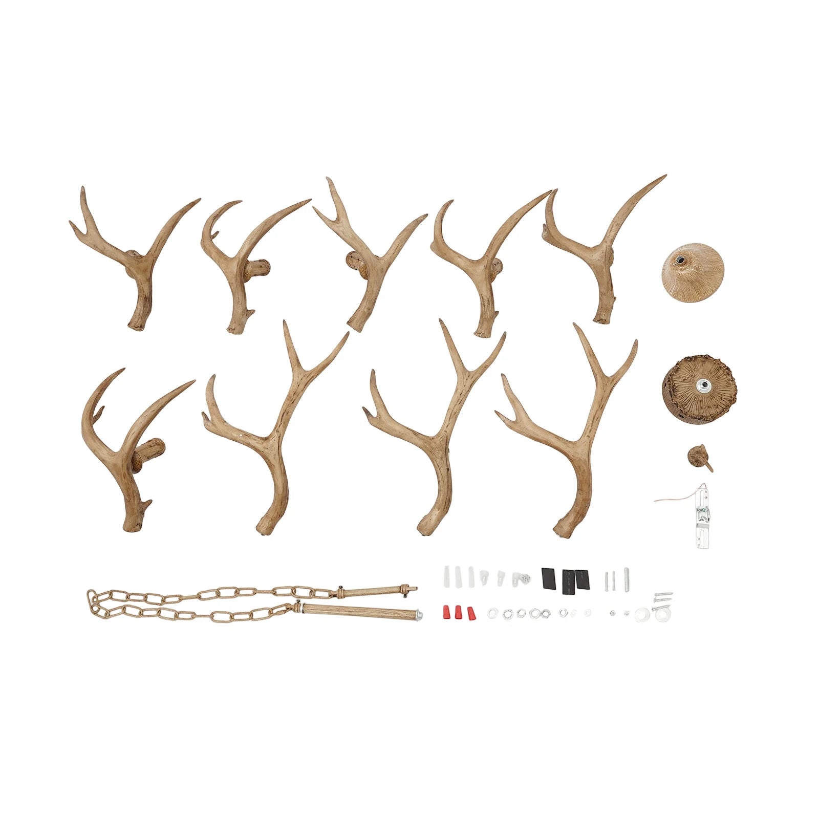 110V Resin Deer Antler Ceiling Light Retro Style Deer Chandelier 6 Lights for Dining Room Kitchen Hallway Bars Hotels