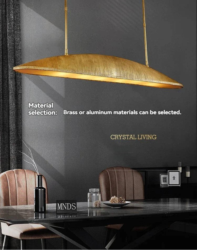 American style minimalist gold foil restaurant pendant light creative senior designer front desk tea room sailboat island light