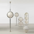 Garrault Delord Floor Lamp Chrome Metal White Acrylic Ball Floor Light Living Room Hotel Room Sofa Decoration Lamp