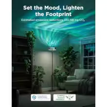 Govee Uplighter Floor Lamp for Living Room, RGBIC Ripple Projector, Floor Lamp for Bedroom, Compatible with SmartThings, Alexa,