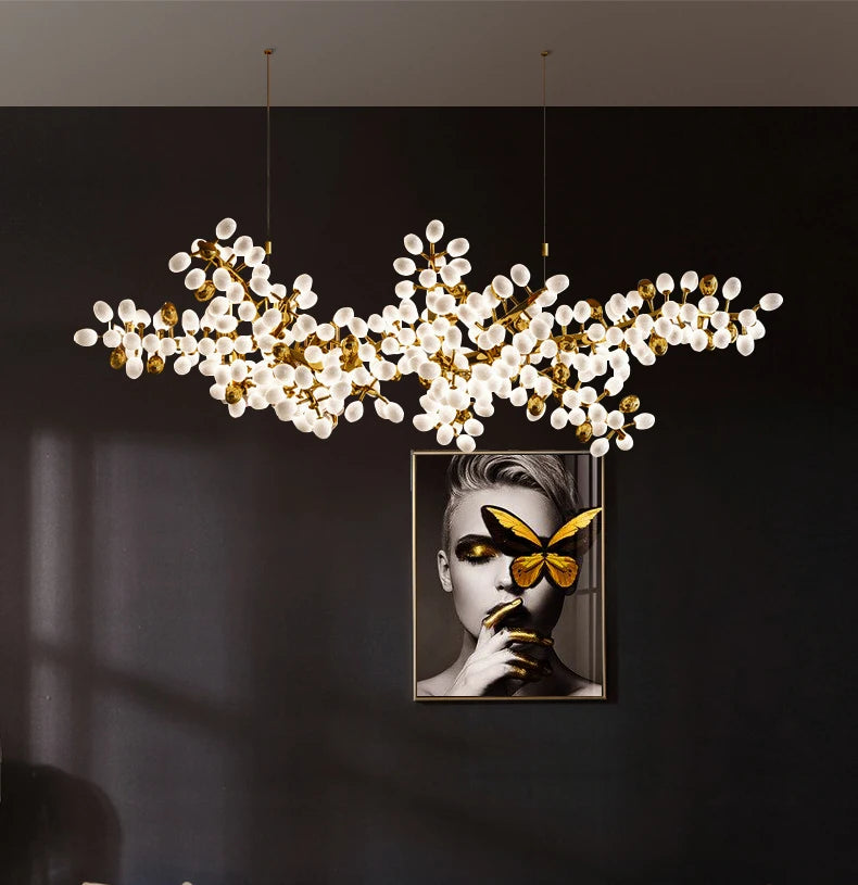 Modern Luxury Hanging Chandelier For Loft Dining Room Kitchen Bar Living Room Long Chandeliers For Dining Table Pendant Lights