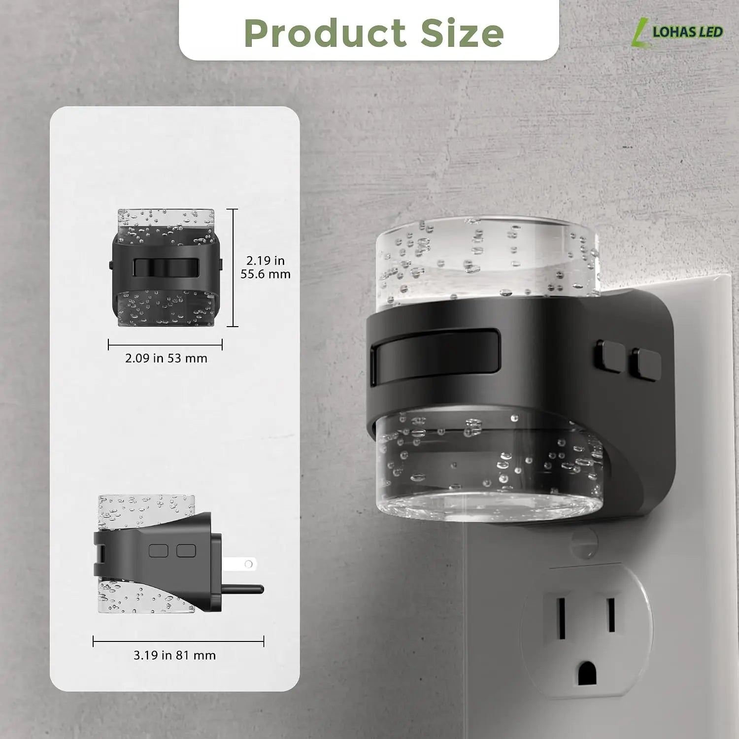 Motion Sensor Night Light, 5CCT Dimmable Plug-in, 2 Pack, Auto Dusk to Dawn for Hallway Bathroom