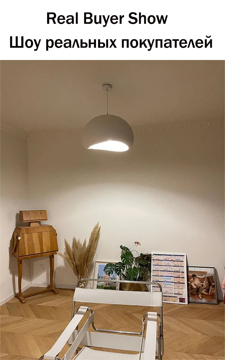 Nordic Wabi Sabi Pendant Lamps Dining Room Lighting Modern Living Room Bedroom LED Ceiling Chandelier Loft Lustre Hanging Lights