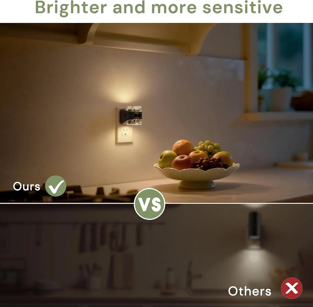 Motion Sensor Night Light, 5CCT Dimmable Plug-in, 2 Pack, Auto Dusk to Dawn for Hallway Bathroom