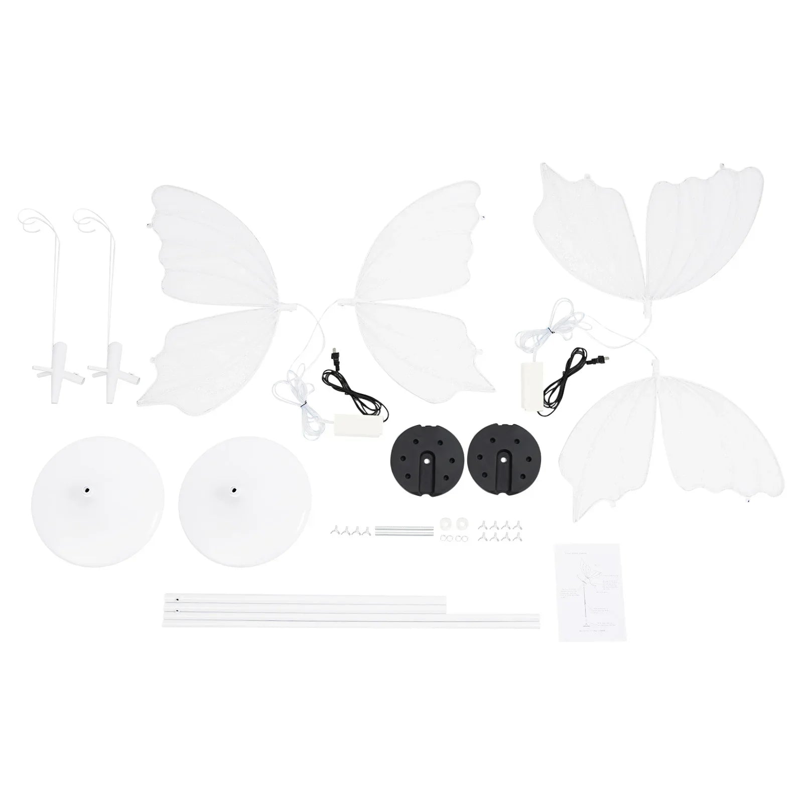 2PCS 23.6" Wedding Butterfly LED Floor Lamp Butterfly Wedding Lights Butterfly Creative Ceiling Lamp Adjustable Height 48W 110V