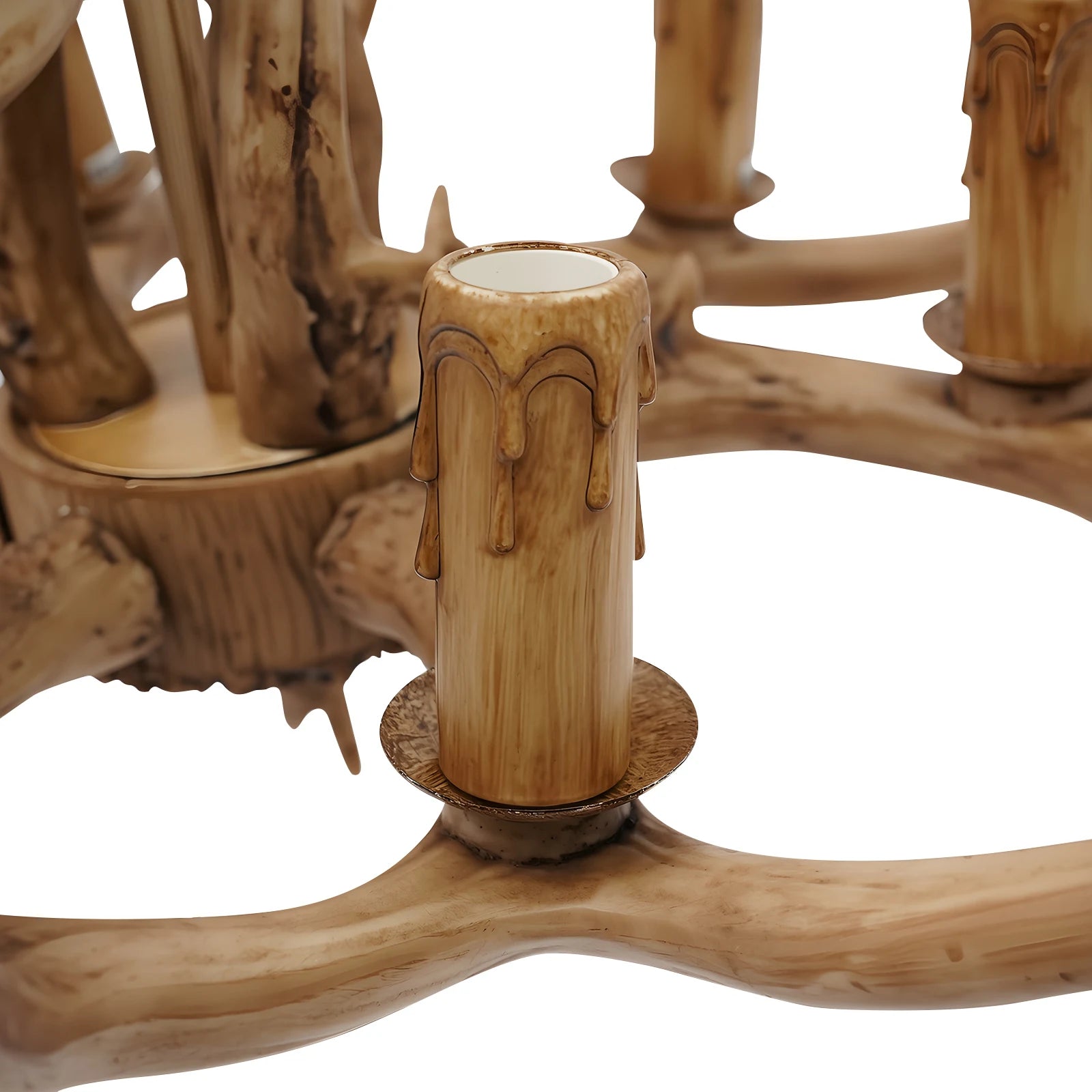 110V Resin Deer Antler Ceiling Light Retro Style Deer Chandelier 6 Lights for Dining Room Kitchen Hallway Bars Hotels